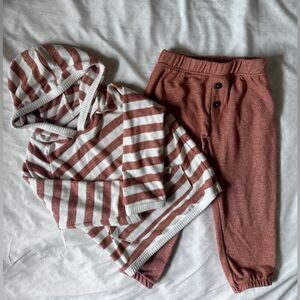 Jumping Beans toddler neutral set 18-24 months hoodie and pants burnt orange
